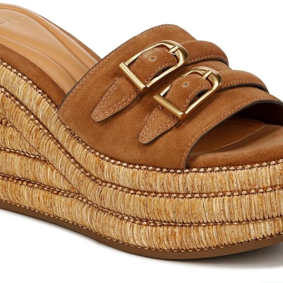Sarto Franco Sarto Torino Peanut Espadrille Wedge Sandals Women's Size 9 New - Picture 1 of 9